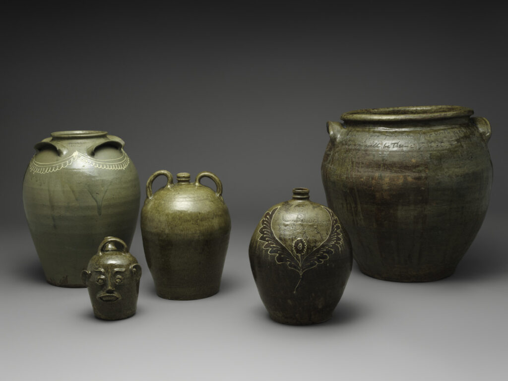 Edgefield Selection of earthenware pots from Edgefield, South Carolina