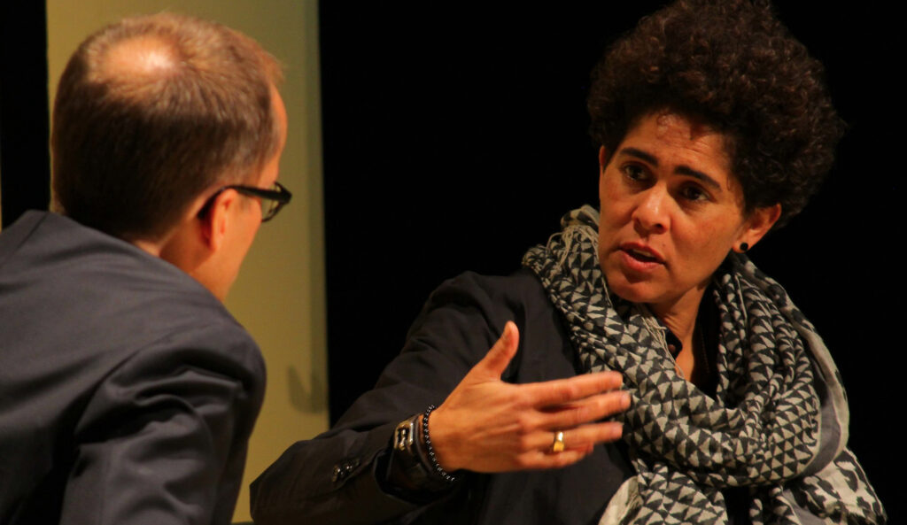 talks, conversations, lectures Modern and Contemporary art curator, Michael Rooks talks with artist, Julie Mehretu.