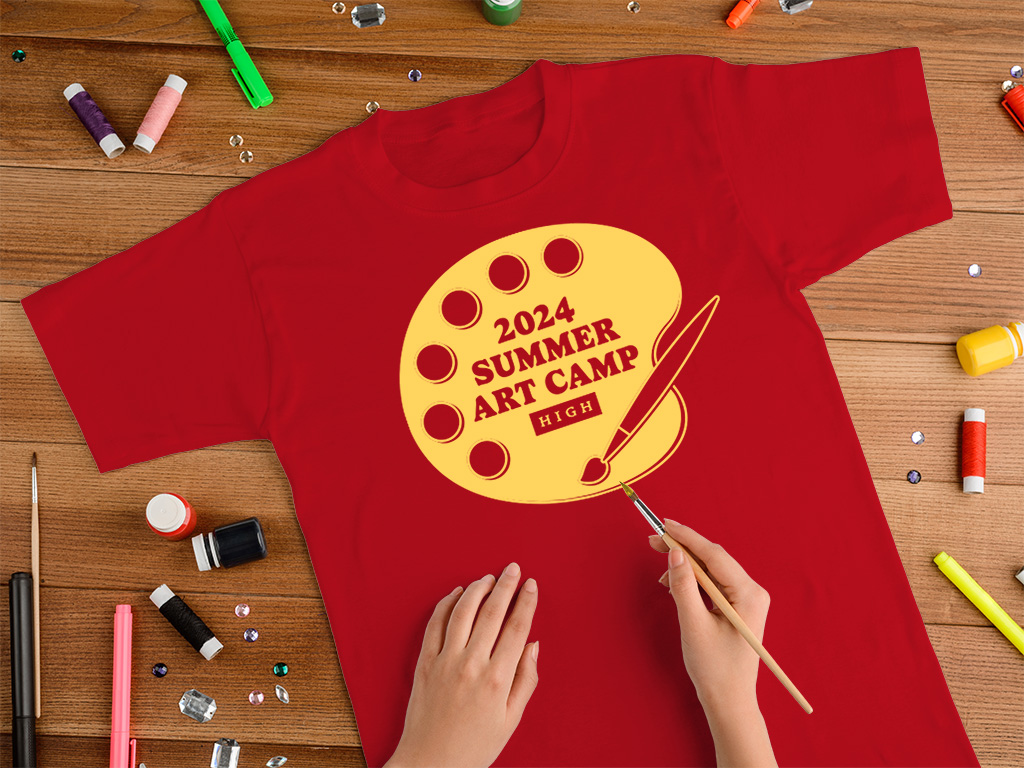 Summer Art Camp Tshirt Mockup 1024x768 Summer Art Camp Tshirt Mockup 1024x768